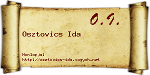 Osztovics Ida névjegykártya