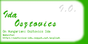 ida osztovics business card